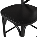 Barstoel CROSS-BACK WOOD BAR zwart