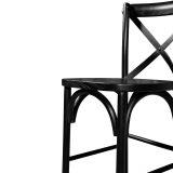 Barstoel CROSS-BACK WOOD BAR zwart