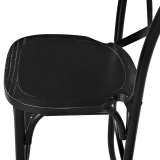 Barstoel CROSS-BACK WOOD BAR zwart