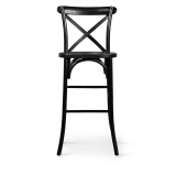Barstoel CROSS-BACK WOOD BAR zwart