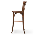 Barstoel CROSS-BACK WOOD BAR walnoot