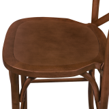 Barstoel CROSS-BACK WOOD BAR walnoot