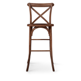 Barstoel CROSS-BACK WOOD BAR walnoot