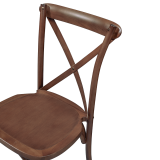 Traditionele houten restaurantstoel CROSS-BACK WOOD walnoot