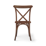 Traditionele houten restaurantstoel CROSS-BACK WOOD walnoot