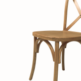 Traditionele houten restaurantstoel CROSS-BACK WOOD lichte eik