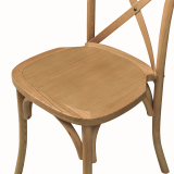 Traditionele houten restaurantstoel CROSS-BACK WOOD lichte eik