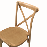 Traditionele houten restaurantstoel CROSS-BACK WOOD lichte eik