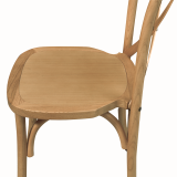 Traditionele houten restaurantstoel CROSS-BACK WOOD lichte eik