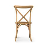 Traditionele houten restaurantstoel CROSS-BACK WOOD lichte eik