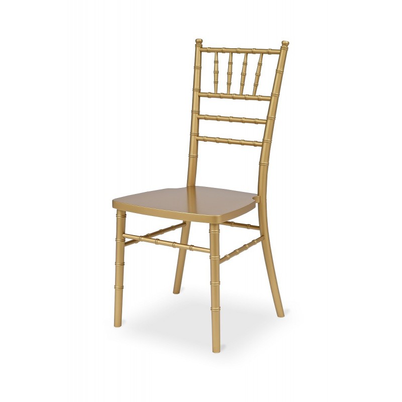 De Trouwstoelen CHIAVARI TIFFANY WOOD gouden champagne